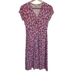 Boden Colorful Faux Wrap Dress with Tropical Print size 2 New without Tags